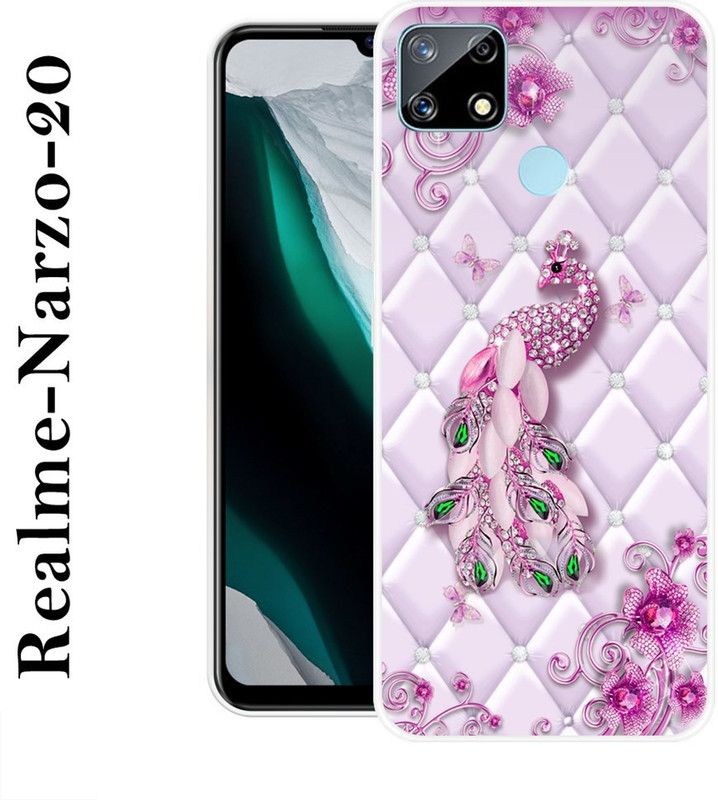 Sswastik Back Cover for Realme Narzo 20  (Pink, Grip Case, Silicon)