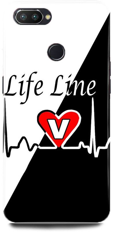 JUGGA Back Cover for Realme 2 Pro, V, NAME, LETTER, ALPHABET, LIFELINE  (Multicolor, Hard Case, Pack of: 1)