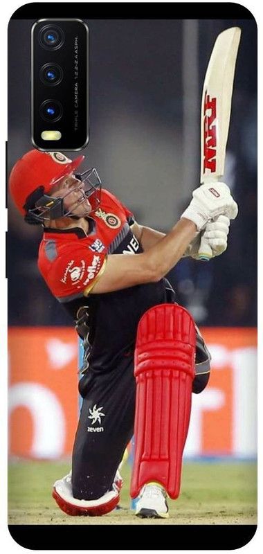 DIKRO Back Cover for vivo Y20T, V2129, AB, DE, VILLIERS, SOUTH, AFRICA, PLAYER, RCB  (Red, Hard Case, Pack of: 1)