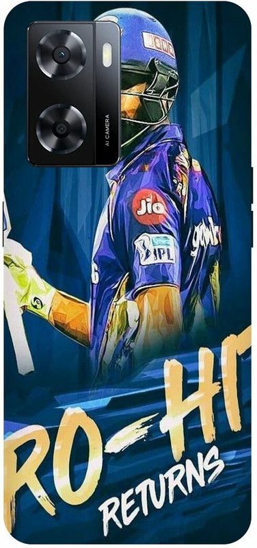 THE NARAYANA COLLECTIONS Back Cover for OPPO K10 5G-ROHIT,HITMAN,MUMBAI,INDIANS,IPL  (Multicolor, Hard Case, Pack of: 1)