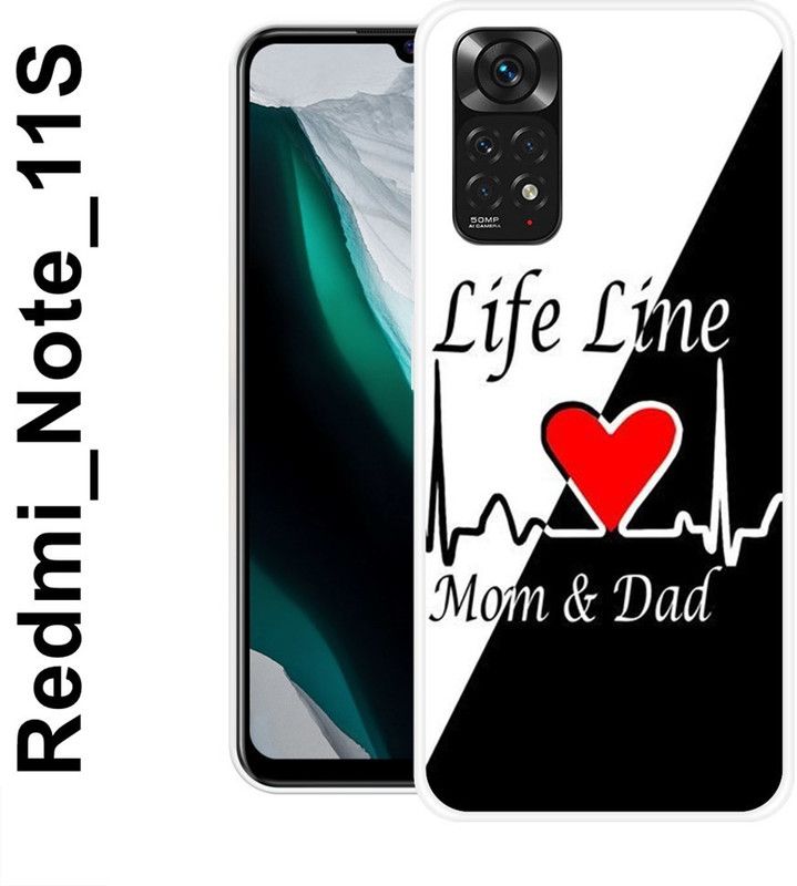 JAIKARA Back Cover for Redmi Note 11S  (White, Black, Silicon, Pack of: 1)
