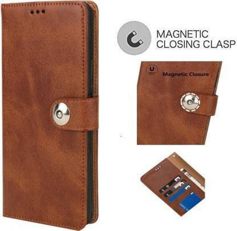 Mycos Flip Cover for Vivo V5  (Brown, Shock Proof, Pack of: 1)
