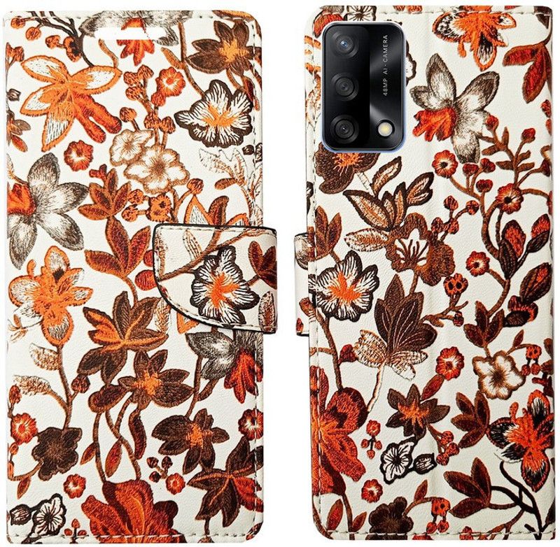 AD Enterprises Flip Cover for Oppo F19 in High Quality Material  (Orange, Magnetic Case, Pack of: 1)