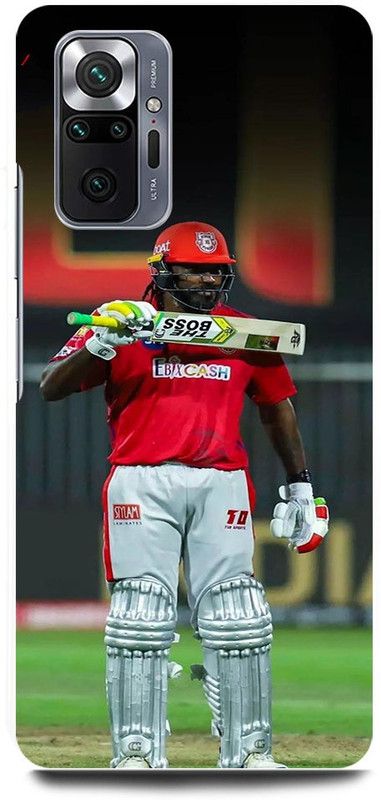 FRONK Back Cover for REDMI Note 10 Pro Max, CHRIS, GAYLE, WEST, INDIES, PLAYER, 333, RCB  (Red, Hard Case, Pack of: 1)