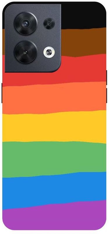 Wall Art Back Cover for OPPO RENO 8 (5G) Pattern, Colorful, Gradient Printed  (Multicolor, Dual Protection, Pack of: 1)