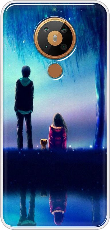 Appcityprint Back Cover for Nokia 5.3  (Blue, Black, Grip Case, Silicon, Pack of: 1)