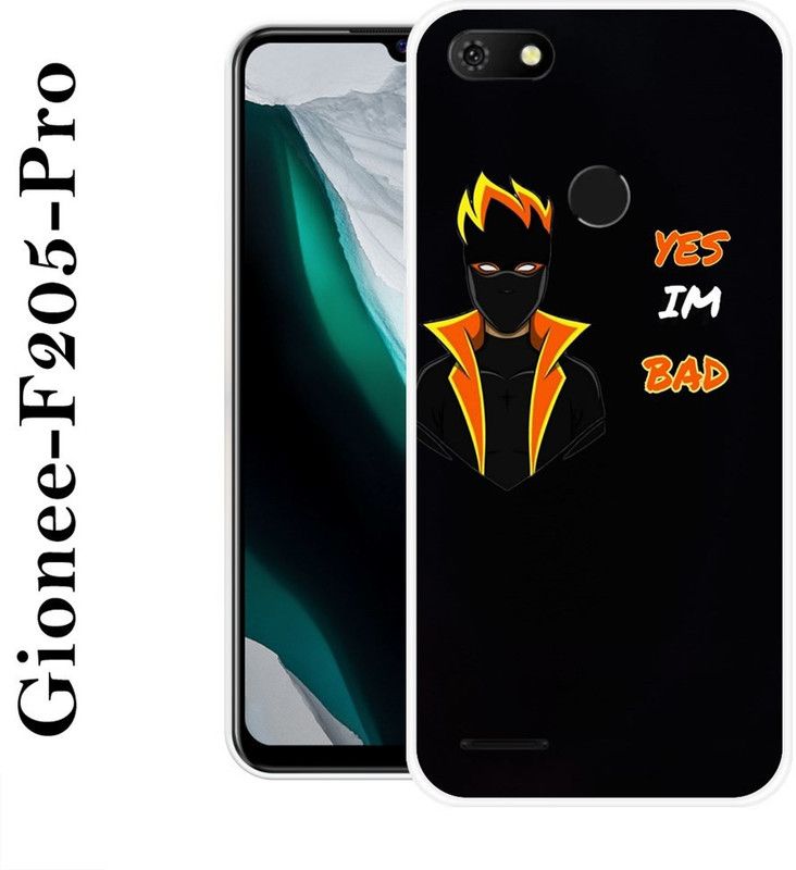 JATLAND Back Cover for Gionee F205 Pro  (Black, Orange, Silicon)