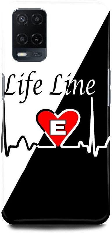 FRONK Back Cover for OPPO A54, CPH2239, F NAME, LETTER, ALPHABET, LIFELINE  (Black, Hard Case, Pack of: 1)