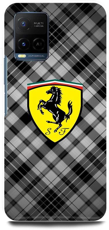 play fast Back Cover for Vivo Y33T, V2146 FERRARI, CAR, SIGN, LOGO  (Grey, Hard Case, Pack of: 1)