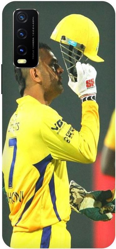 Bluvver Back Cover for Vivo Y12s, V2033, Printed MS Dhoni,Mahendra Singh Dhoni Back Cover  (Multicolor, Hard Case)