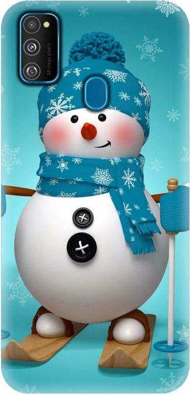 Smutty Back Cover for Samsung Galaxy M21, SM-M215F, SM-M215F/DS - Snowman Print  (Multicolor, Hard Case, Pack of: 1)