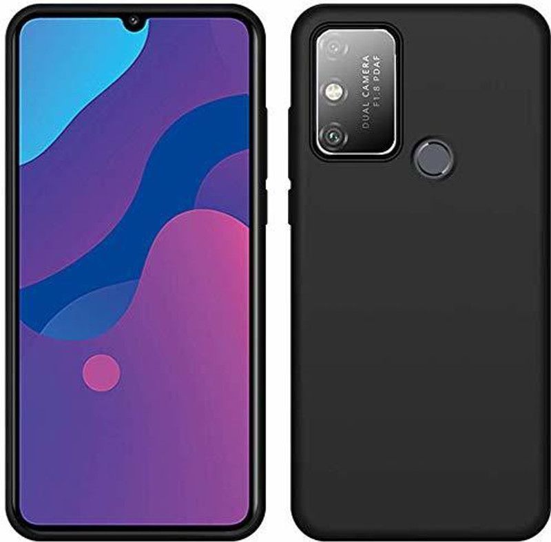 S-Hardline Back Cover for Honor 9A  (Black, Flexible, Pack of: 1)