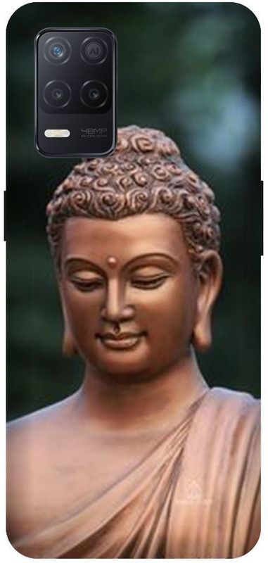 PHONE WALEY.COM Back Cover for Realme 8s (5G) , RMX3381 ,Buddha,BHUD DARM, Printed back cover  (Brown, Hard Case, Pack of: 1)