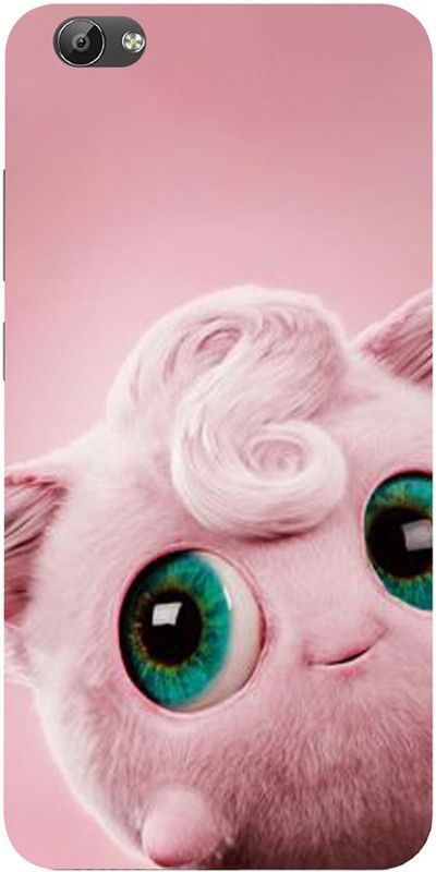 Golden Mask Back Cover for Vivo Y69 Pink Jigleepuff  (Multicolor, Waterproof, Silicon)