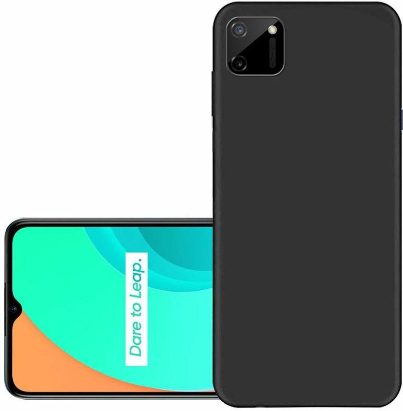 RAGRO Back Cover for Realme C11  (Black, Flexible, Pack of: 1)