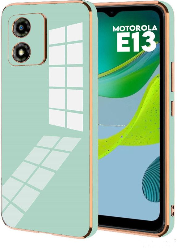 Micvir Back Cover for MOTOROLA e13, Moto e13  (Green, Silicon, Pack of: 1)