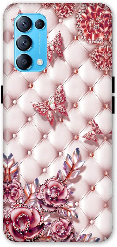 SmartPhons Back Cover for Oppo Reno 5 Pro  (Pink, Hard Case, Pack of: 1)