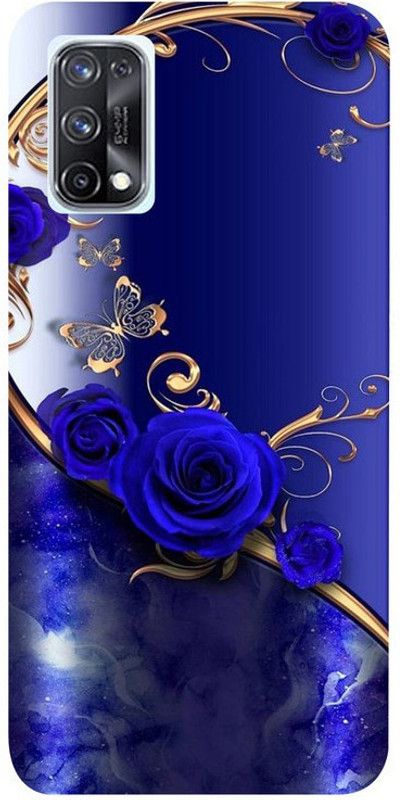 Golden mask Back Cover for Realme X7 (5G)  (Blue, Gold, Silicon)