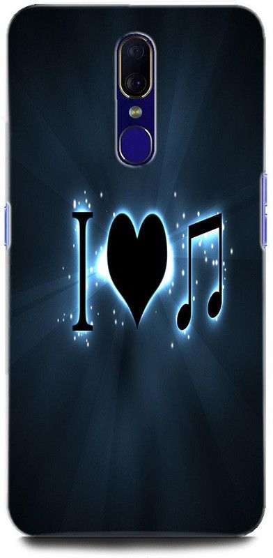 ORBIQE Back Cover for OPPO F11 CPH1911 MUSIC, DANCE, HEART, MUSIC LOVE, DANCE LOVE  (Multicolor, Hard Case, Pack of: 1)