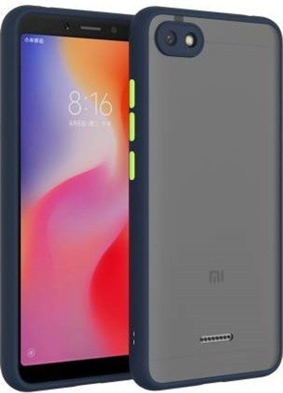 CELLSHIELD Back Cover for Mi Redmi 6A, CAMERA PROTECTION CASE, SMOKE CASE, CAMERA LENS PROTECTOR  (Blue, Transparent, Camera Bump Protector, Pack of: 1)