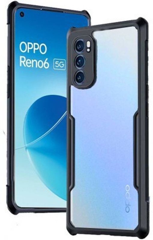 Cermarise Back Cover for Oppo Reno 6 5G  (Black, Camera Bump Protector, Pack of: 1)