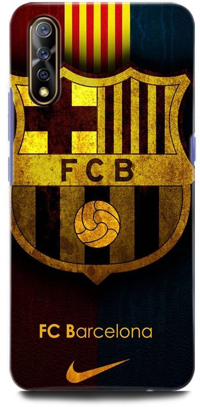 ORBIQE Back Cover for Vivo S1 1907 BARCELONA, EMBLEM, FOOTBALL, FCB, SPORTS  (Multicolor, Hard Case, Pack of: 1)