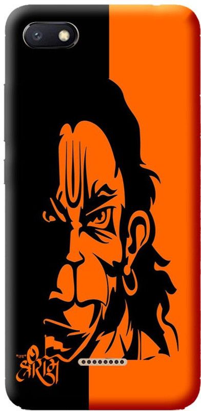 Crafto Rama Back Cover for Xiaomi Redmi 6A, Hanuman, Lord Hanuman, Bajrang Bali, God, PRINTED, BACK COVER  (Black, Orange, Hard Case, Pack of: 1)