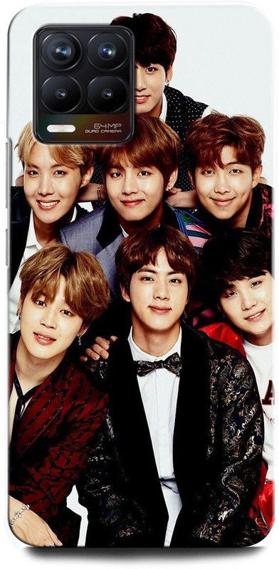 GRAFIQE Back Cover for Realme 8 Pro RMX3081 BTS, V, JUNGBOOK, JIMIN, JIN, SUGA, RM, J-HOPE  (Multicolor, Shock Proof, Pack of: 1)