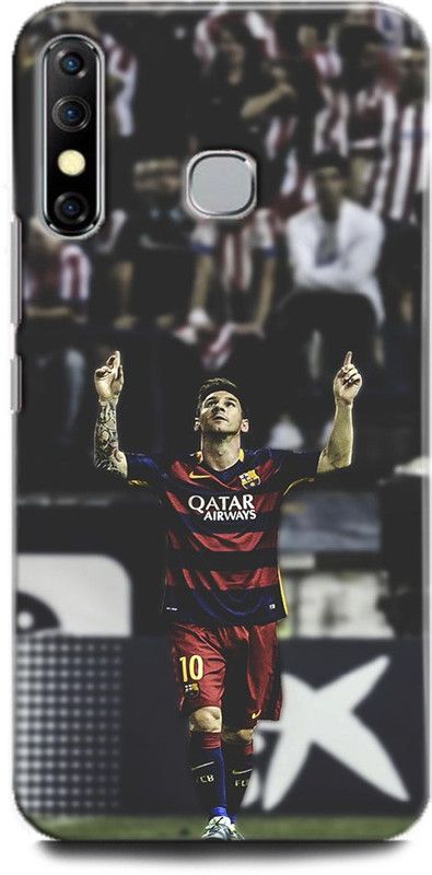 INDICRAFT Back Cover for Infinix Hot 8, X650C LIONE MESSI, FOOTBALL, MESSI 10, BARCELONA, JERSEY, SPORTS  (Multicolor, Hard Case, Pack of: 1)