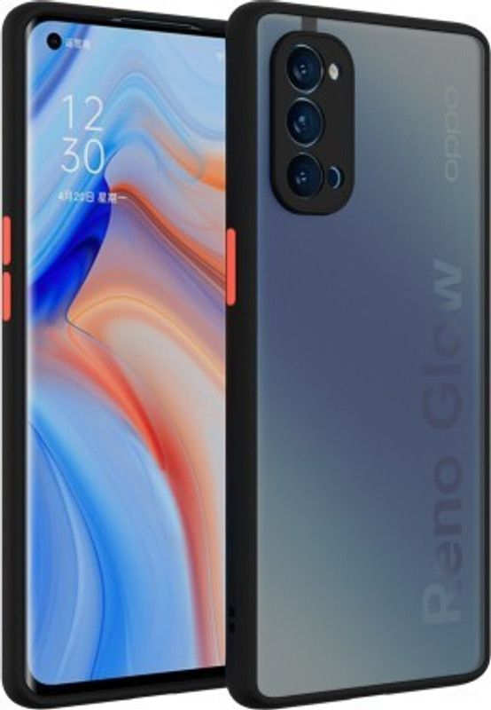 Cermarise Back Cover for Oppo Reno 4 Pro  (Black, Camera Bump Protector, Pack of: 1)