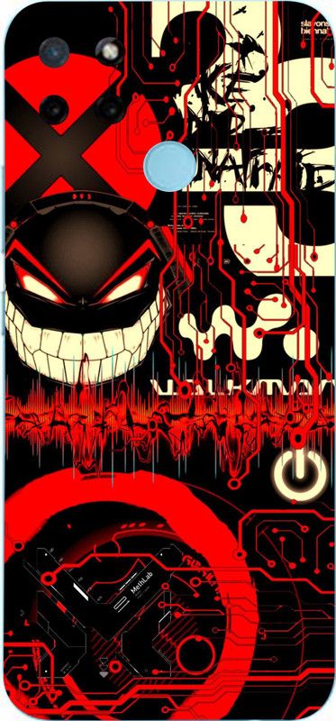 BUGGU Realme C21Y Mobile Skin  (Ultra Super Red Graffity Skin With High Matte Finish., Mobile Skin (Back+Side+Camera))
