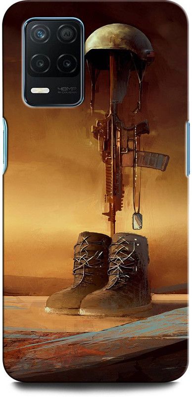INTELLIZE Back Cover for Realme Narzo 30 5G INDIAN ARMY, ARMY, GUN  (Multicolor, Hard Case, Pack of: 1)
