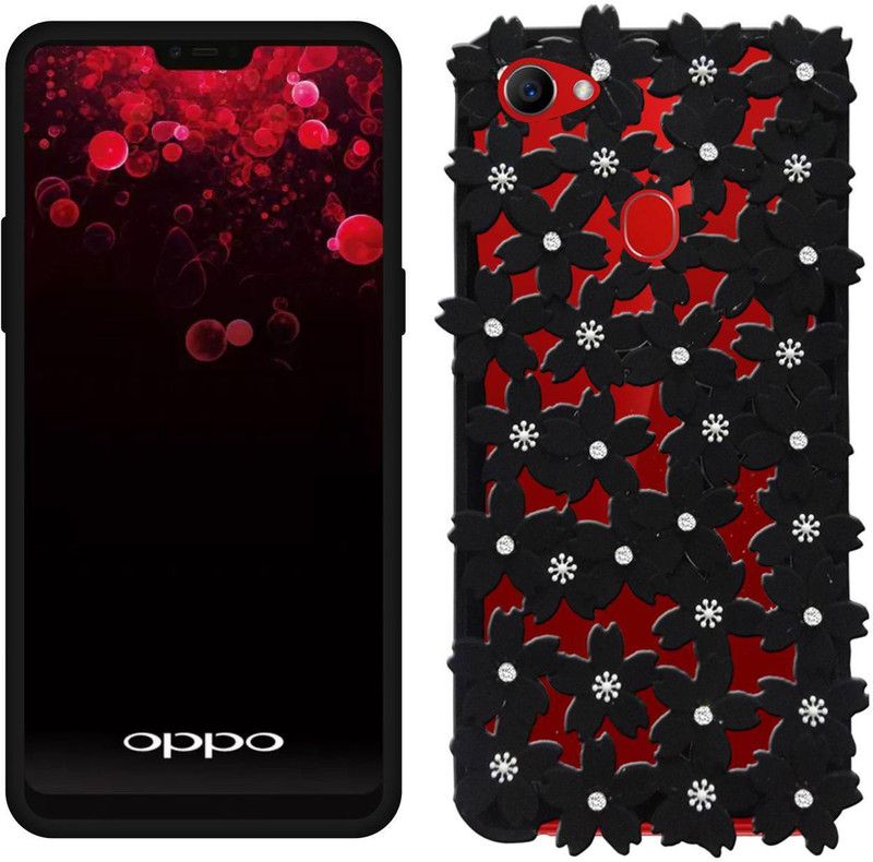CASE CREATION Back Cover for OPPO F7  (Black, Grip Case, Silicon, Pack of: 1)