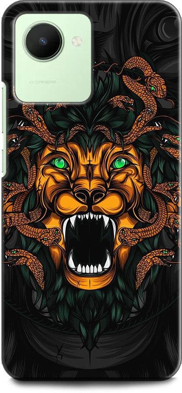 WallCraft Back Cover for Realme C30, RMX3581 LION, THE KING OF JUNGAL, LION FACE, ABSTRACT ART  (Multicolor, Dual Protection, Pack of: 1)