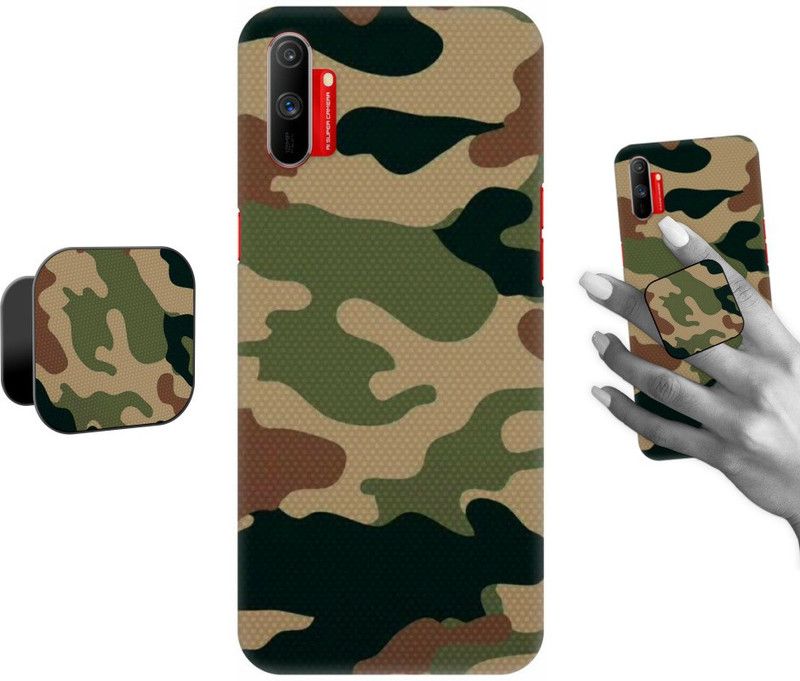COBIERTAS Back Cover for Realme C3  (Multicolor, Cases with Holder)