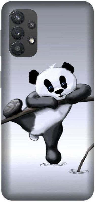 Yoprint Back Cover for Samsung Galaxy M32 Cute Panda, Baby Panda Printed cover  (Multicolor, Hard Case, Pack of: 1)