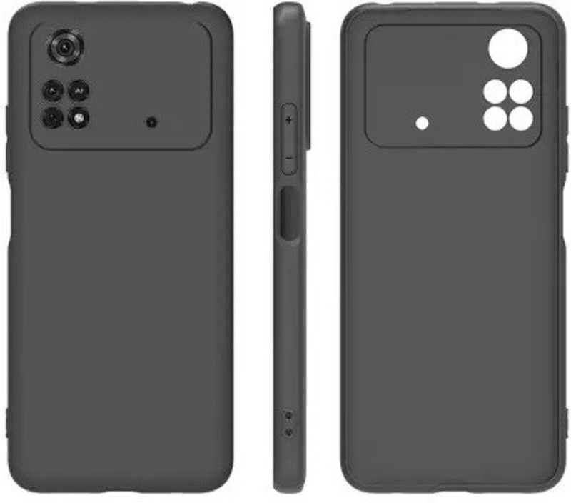 AB PRIME Back Cover for POCO M4 Pro  (Black, Grip Case, Silicon, Pack of: 1)