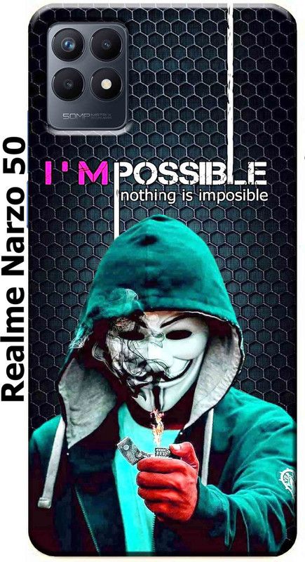 YornoSis Back Cover for Realme narzo 50 2620  (Multicolor, Flexible, Silicon, Pack of: 1)