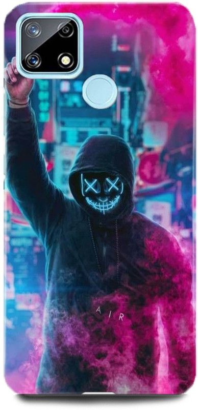 FUGGA Back Cover for Realme C12, RMX2189, MARSHMELLO, DJ, EDM, MUSIC, SMILEY, FACE  (Multicolor, Hard Case)