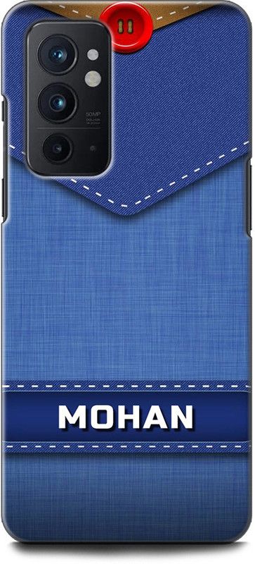 WallCraft Back Cover for OnePlus 9RT 5G MOHAN NAME, M LETTER, BLUE, JEANS, ALPHABET, DESIGN  (Multicolor, Dual Protection, Pack of: 1)