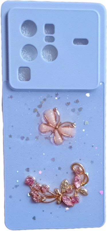Shri Gajanan Enterprises Back Cover for VIVO X80 PRO 5G  (Blue, Pack of: 1)