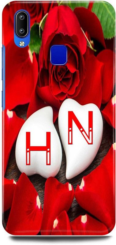 JUGGA Back Cover for Vivo Y93, 1814, H LOVES N NAME,H NAME, N LETTER, ALPHABET,H LOVE N NAME  (Red, Hard Case, Pack of: 1)
