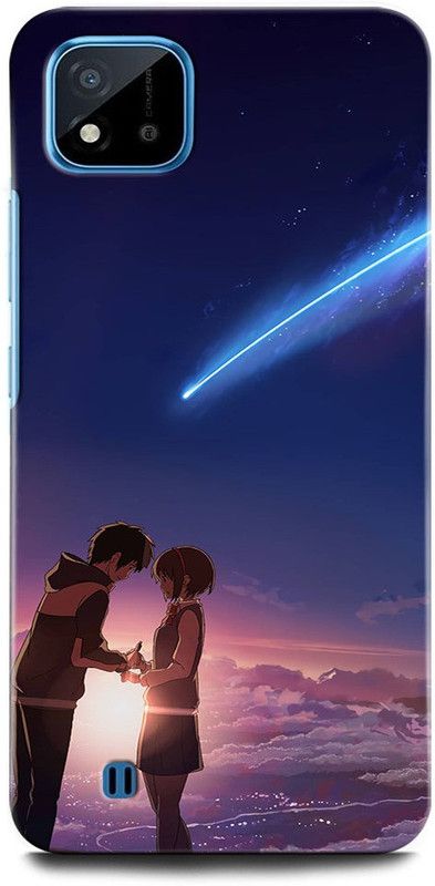 ORBIQE Back Cover for Realme C11 2021 RMX3231 LOVE, ANIME, ALONE COUPLE, NIGHT VIBES, MOON  (Multicolor, Hard Case, Pack of: 1)