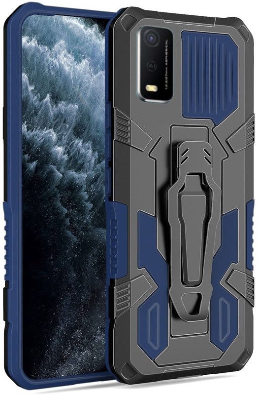 SPL Back Cover for Vivo Y3s  (Blue, Shock Proof, Pack of: 1)