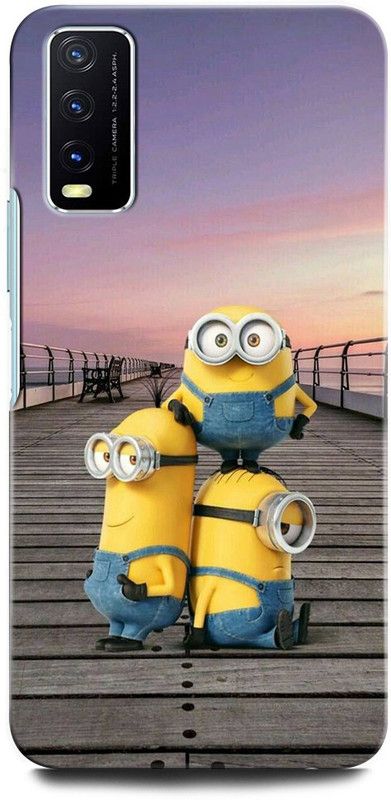 ORBIQE Back Cover for ViVO Y20A V2052 MINIONS, FUNNYMINIONS, COMIC, MOVIE, CARTOON  (Multicolor, Hard Case, Pack of: 1)