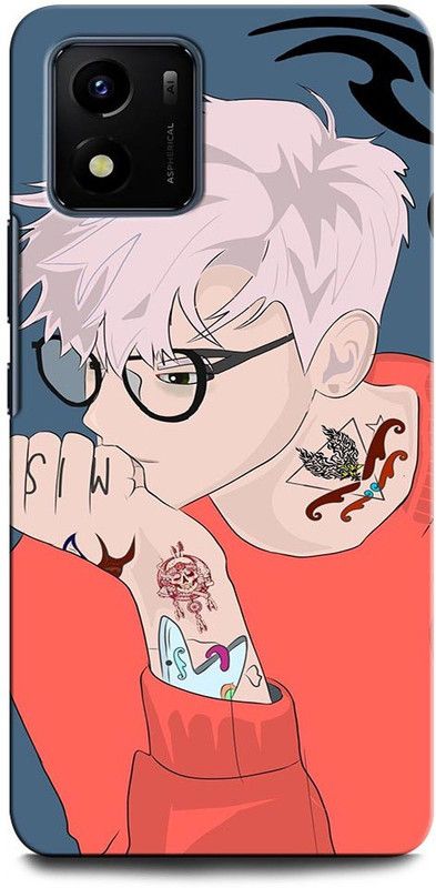 ORBIQE Back Cover for Vivo Y15s BOY, MASK BOY, ANIME, CUTE BOY  (Multicolor, Hard Case, Pack of: 1)