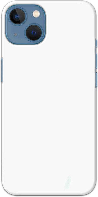 NDCOM Back Cover for iPhone 13 Mini Plain White Printed  (Multicolor, Hard Case)