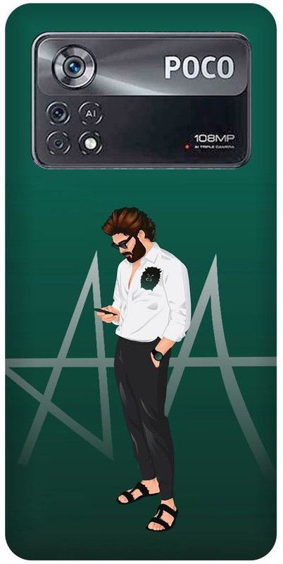 play fast Back Cover for POCO X4 Pro 5G, ALLU, ARJUN, SOUTH, HERO, ACTOR, PUSHPA  (Green, Hard Case, Pack of: 1)