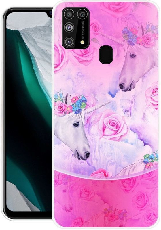 NEVYZAP Back Cover for Samsung Galaxy M31  (Pink, Grip Case, Silicon, Pack of: 1)