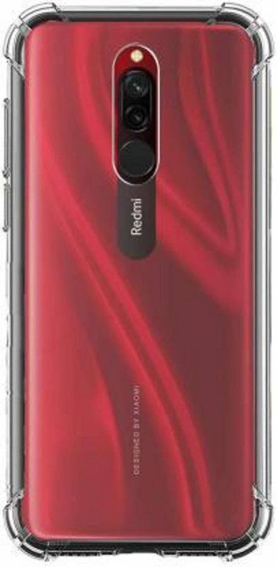 techaspire Back Cover for REDMI 8  (Transparent, Dual Protection, Silicon)